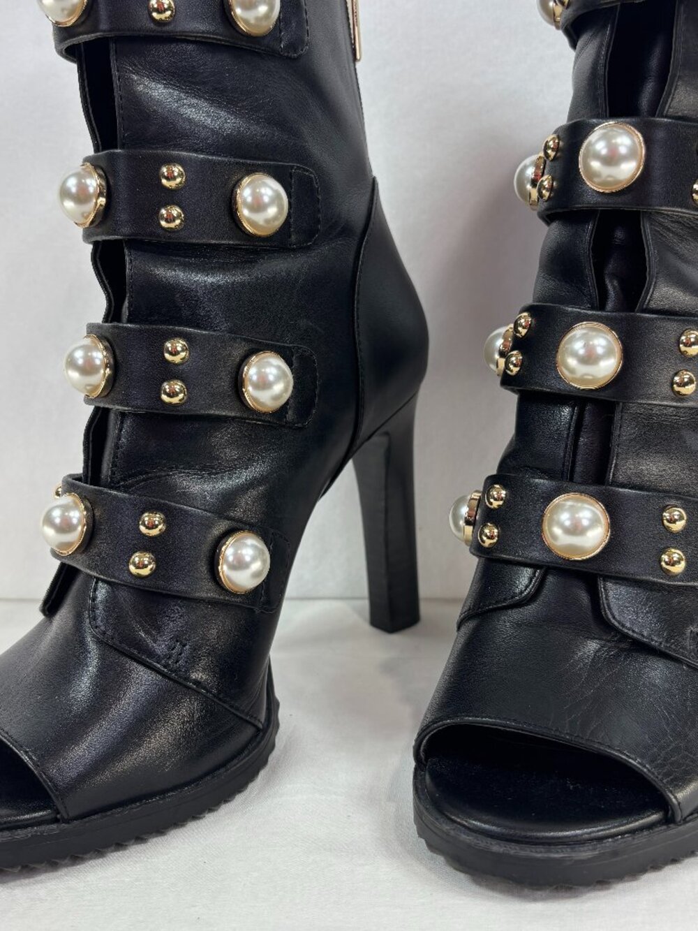 Karl Lagerfeld Drayden A21 Size 7.5 M 38B Black Leather